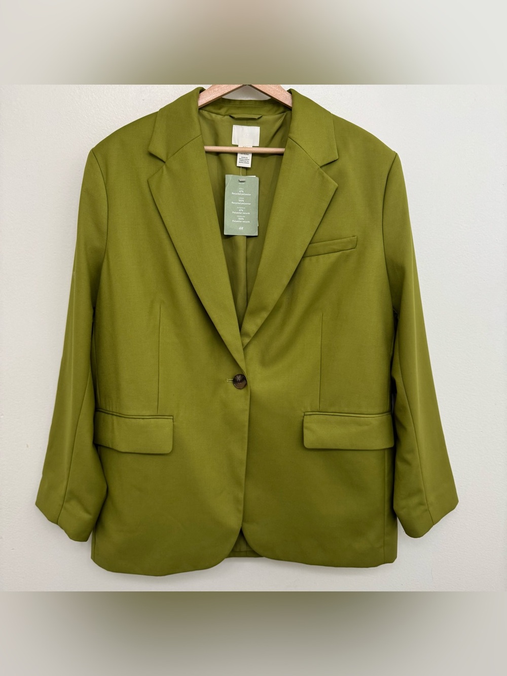 H&M Olive Green Oversized Blazer - Picture 4 of 10